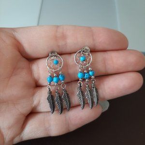 925 Sterling Silver Dream Catcher Earrings